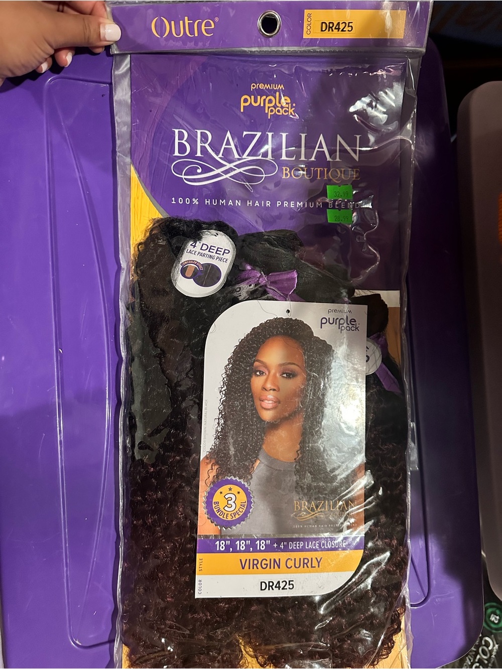 Outre Brazilian Boutique Virgin Curly Wig - Black